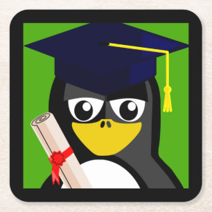 PORTA-COPO DE PAPEL QUADRADO PENGUIM DE FORMATURA