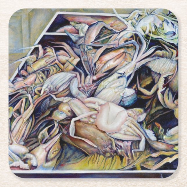 Porta-copo De Papel Quadrado Pense fora da caixa, Singapura (Frente)