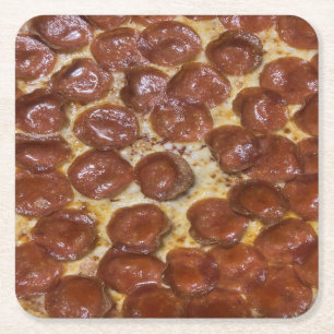 Porta-copo De Papel Quadrado Pepperoni Pizza