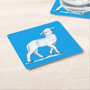 Porta-copo De Papel Quadrado Pequena Lâmpada Branca