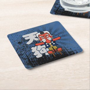 Porta-copo De Papel Quadrado Pequeno Daitengu Yokai Grunge