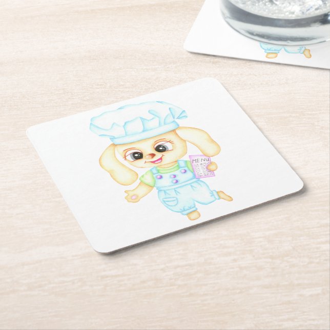 Porta-copo De Papel Quadrado Pequeno padeiro bonito (Inclinado)