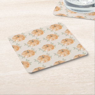 Porta-copo De Papel Quadrado Pequeno Padrão de Abóbora Cai Primeiro primeiro an