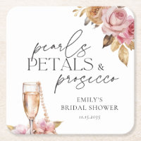 Pérolas Pétalas & Prosecco Chuveiro Nupcial Floral