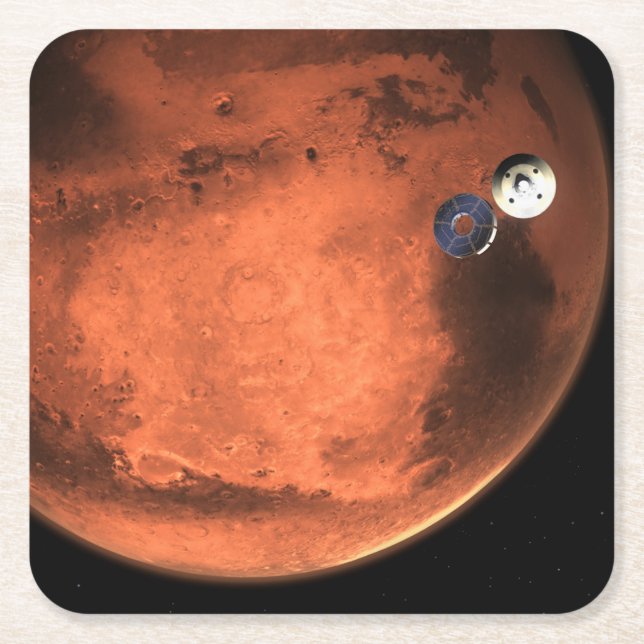 Porta-copo De Papel Quadrado Perseverança Rover Arrancando Seu Palco De Cruzeir (Frente)