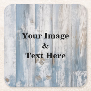 Porta-copo De Papel Quadrado Personalizado Fazer Você Mesmo Foto Madeira Quadra