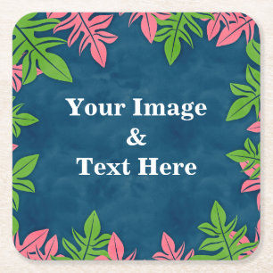 Porta-copo De Papel Quadrado Personalizado Personalizado Sua Própria Foto Pra