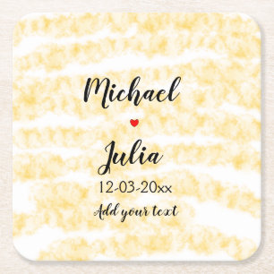 Porta-copo De Papel Quadrado personalizado simples minimal adicione seu nome aq