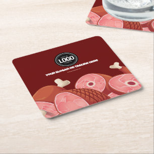 Porta-copo De Papel Quadrado Personalizar empresa Compro Butcher
