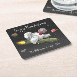Porta-copo De Papel Quadrado Peru da Foguete do Dia de Ação de Graças