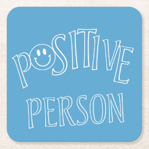Porta-copo De Papel Quadrado Pessoa Positiva
