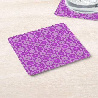 Porta-copo De Papel Quadrado Pétalas em Silêncio 01. Padrão Floral.