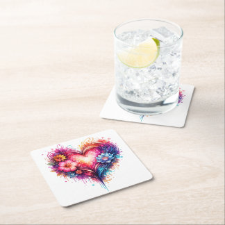 Porta-copo De Papel Quadrado Petit Verre Shooter Love Design
