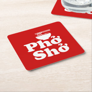 Porta-copo De Papel Quadrado Phở Shở