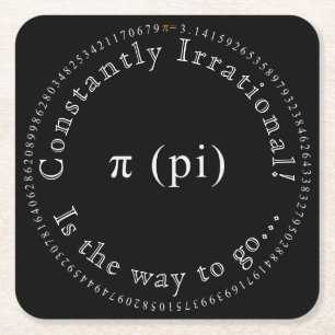 Porta-copo De Papel Quadrado Pi, A Diversão Constante Matemática Irracional