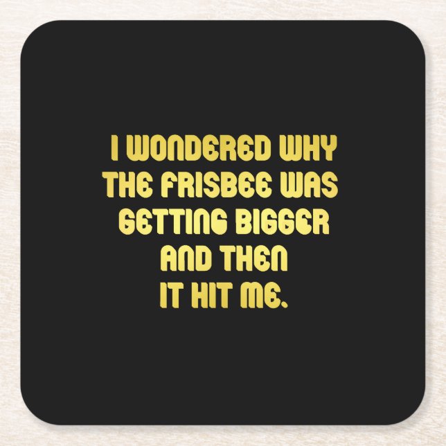 Porta-copo De Papel Quadrado Piada Funny Frisbee (Frente)