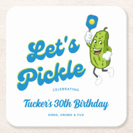 Porta-copo De Papel Quadrado Picles Engraçado Reproduzindo Texto Personalizado 