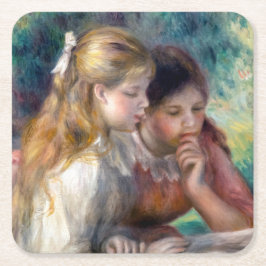Porta-copo De Papel Quadrado Pierre-Auguste Renoir - A Leitura