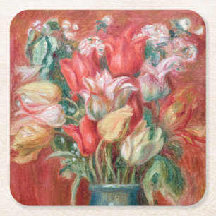 Porta-copo De Papel Quadrado Pierre-Auguste Renoir - Buquê Tulip