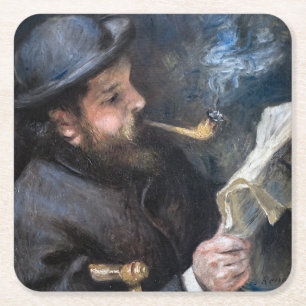 Porta-copo De Papel Quadrado Pierre-Auguste Renoir - Claude Monet Lendo