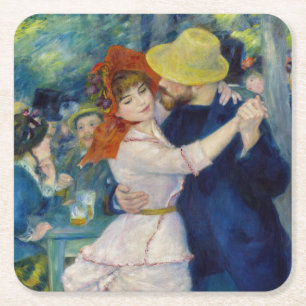 Porta-copo De Papel Quadrado Pierre-Auguste Renoir - Dança em Bougival