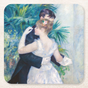 Porta-copo De Papel Quadrado Pierre-Auguste Renoir - Dança na Cidade