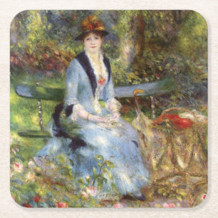 Porta-copo De Papel Quadrado Pierre-Auguste Renoir - Dans les Rosa