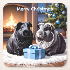 Porta-copo De Papel Quadrado Pigres-guineenses e presentes no Natal