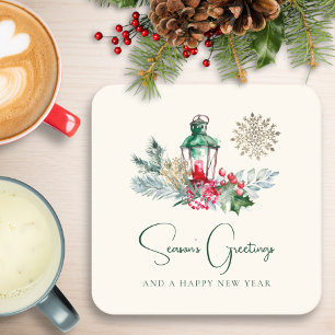 Porta-copo De Papel Quadrado Pinheiros de Pincel Personalizados Lanterna Festa 