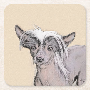 Porta-copo De Papel Quadrado Pintura Chinesa Sem Cabelo Penteada Original Dog A