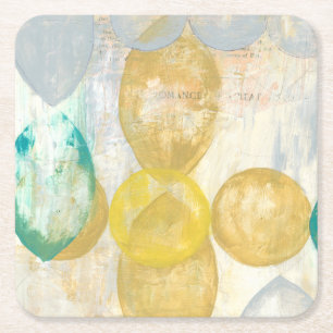 Porta-copo De Papel Quadrado Pintura de Abstrato moderno em Newsprint