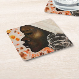 Porta-copo De Papel Quadrado Pintura de Porta copos de Bela Africana