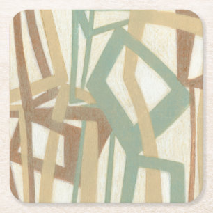 Porta-copo De Papel Quadrado Pintura em mão livre de Norman Wyatt