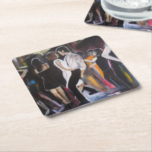 Porta-copo De Papel Quadrado Pintura Mambo Night por Alfred Fox
