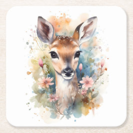 Porta-copo De Papel Quadrado Pintura na Floresta Coca-Cola Arte na Enfermeira