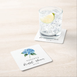 Porta-copo De Papel Quadrado Placa de Boas-Vindas para Chá de Bebê Floral de Ho