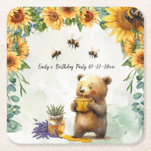 Porta-copo De Papel Quadrado Placas de papel para bolos de Festa de aniversário