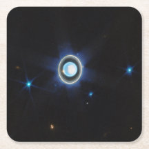 Planeta Urano com Anéis e Luas Imagem JWST