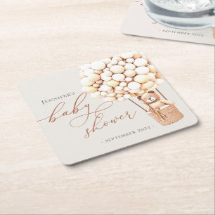 Porta-copo De Papel Quadrado Podemos Esperar! Chá de Bebê