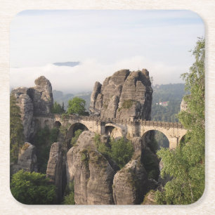 Porta-copo De Papel Quadrado Ponte de Bastei na porta copos saxona da suiça
