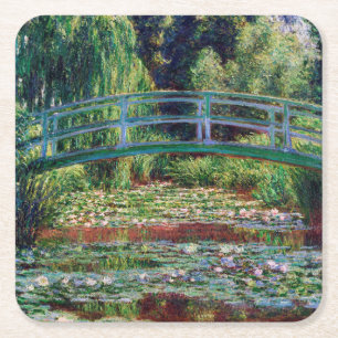 Porta-copo De Papel Quadrado Ponte Japonesa (Water-Lily Pond), Monet