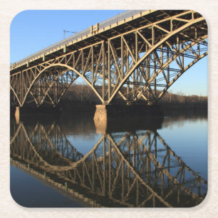 Porta-copo De Papel Quadrado Ponte sobre o rio de Schuylkill