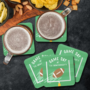 Porta-copo De Papel Quadrado Ponto de futebol após Uprights