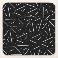 Pontos e traços na Porta copos de papel preto