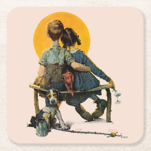 Porta-copo De Papel Quadrado Por do sol