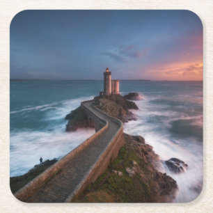 Porta-copo De Papel Quadrado Por do sol Plouzané Finistère do farol, Britta