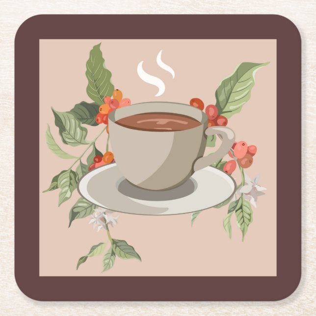 Porta-copo De Papel Quadrado Porta copos abstrato (Frente)