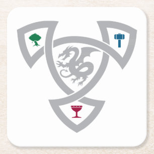 Porta-copo De Papel Quadrado PORTA COPOS ao quadrado DAoC com nó