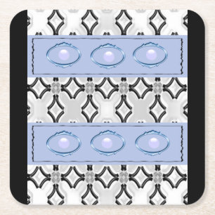 Porta-copo De Papel Quadrado Porta copos azul preto