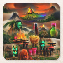 Porta copos Bar Tiki